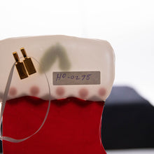 Load image into Gallery viewer, Holiday Stocking - Red with white toes and polka dots