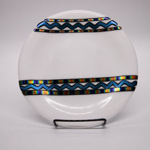 Load image into Gallery viewer, Plate - Modern white with dichroic wave
