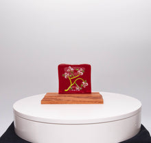 Load image into Gallery viewer, Plate - Red soap dish with cherry blossoms
