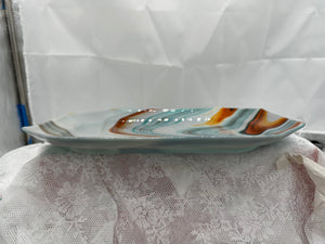Fused glass platter