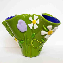Load image into Gallery viewer, Vase - Green spring vase with rippled edges
