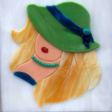 Load image into Gallery viewer, Decorative - Woman in green hat
