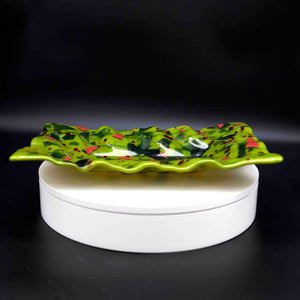 Holiday Platter - Avocado green platter with confetti decoration