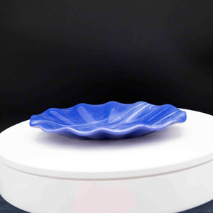 Plate - Fleur blue oval shaped platter