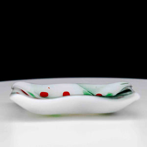 Holiday - Holly Berry white dish with holiday embellishment