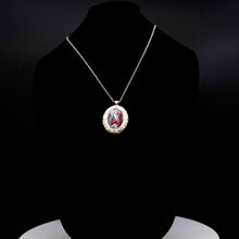 Load image into Gallery viewer, Jewelry - Deep mauve marble pendant
