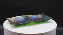 Load and play video in Gallery viewer, Plate - Dark iridescent double bowl
