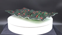 Load and play video in Gallery viewer, Holiday Platter -  Christmas green platter with red confetti

