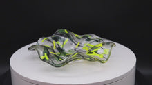 Load and play video in Gallery viewer, Bowl - Clear glass with green and yellow confetti
