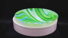 Load and play video in Gallery viewer, Plate - Spring swirl patterned round plate
