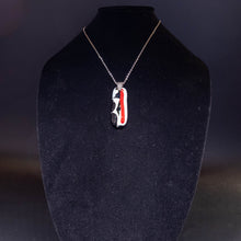 Load image into Gallery viewer, Jewelry - Black, white and red rectangular pendant

