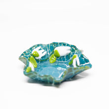 Load image into Gallery viewer, Plate - Turquoise soap dish lily pads
