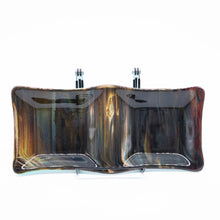 Load image into Gallery viewer, Plate - Petrified wood patterned double-square dish
