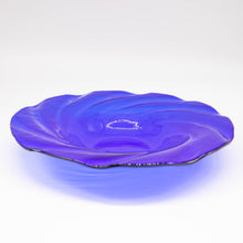 Load image into Gallery viewer, Bowl - Navy blue glass with spiral edge
