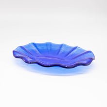 Load image into Gallery viewer, Plate - Deep blue iridescent wave patterned oval platter
