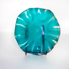 Load image into Gallery viewer, Bowl - Iridescent blue and green ripple edged bowl
