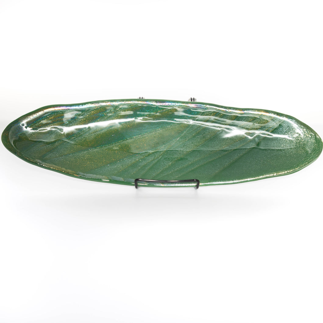 Plate - Green banana leaf oval platter
