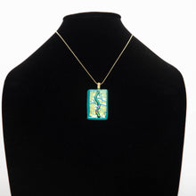 Load image into Gallery viewer, Jewelry - Dichroic sea green pendant
