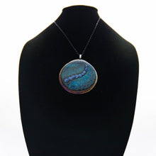 Load image into Gallery viewer, Jewelry - Extra large round pendant with turquoise
