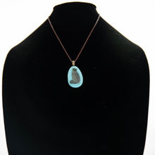 Load image into Gallery viewer, Jewelry - Turquoise tear drop pendant with owl
