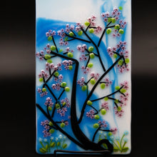 Load image into Gallery viewer, Decorative - Blue mountain scene with cherry blossoms
