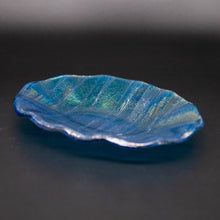 Load image into Gallery viewer, Bowl - Rich iridescent turquoise bowl with wavy edges
