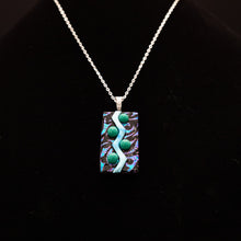 Load image into Gallery viewer, Jewelry - Iridescent purple pendant with river pattern

