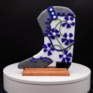Decorative - Single cowboy boot with flowers