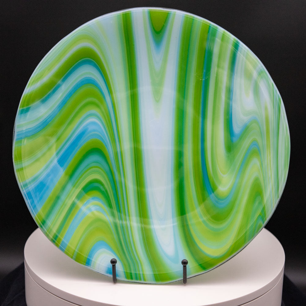 Plate - Spring swirl patterned round plate
