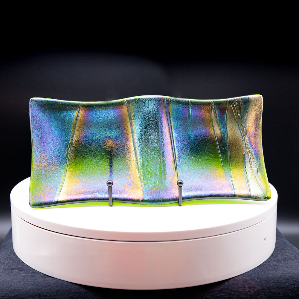 Plate - Dark iridescent double bowl