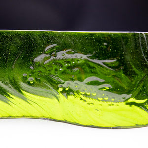 Tile - Green glass wave with koi fish