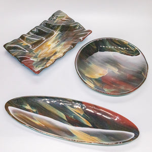 Plate - Wood patterned dish set